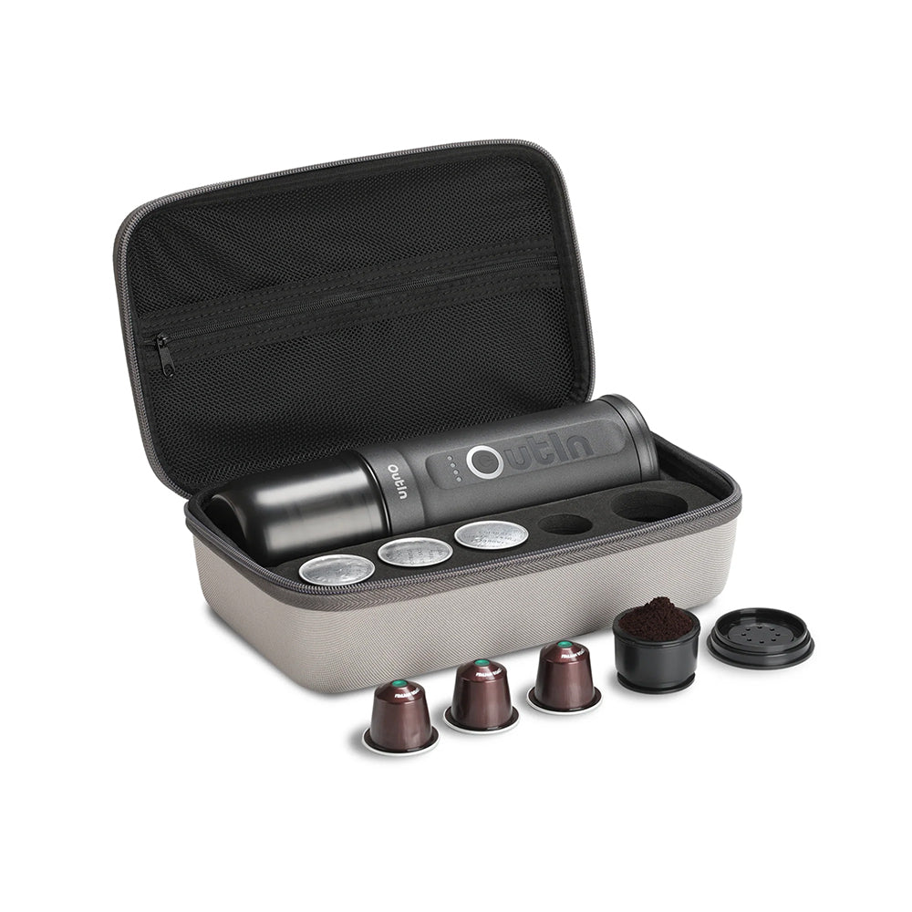 OutIn Traveller Nano Portable Espresso Machine Gift Set (Space Grey)