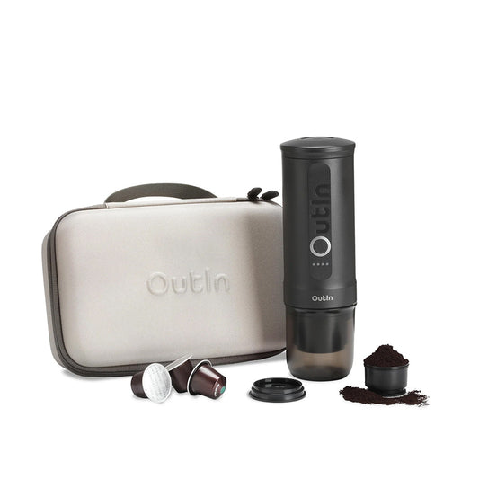 OutIn Traveller Nano Portable Espresso Machine Gift Set (Space Grey)