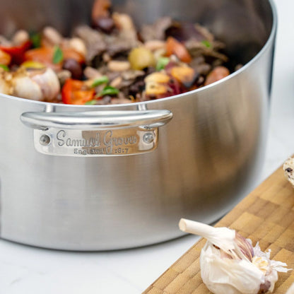 Samuel Groves 20cm Classic Stainless Steel Triply Casserole Pan