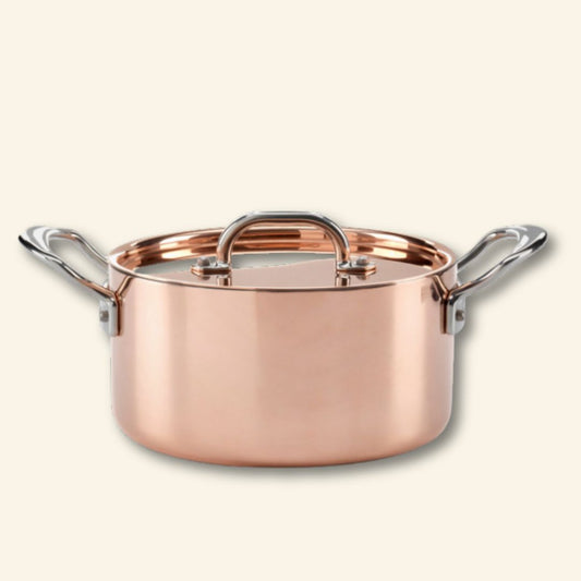 Samuel Groves 20cm Copper Induction Casserole Pan & Lid